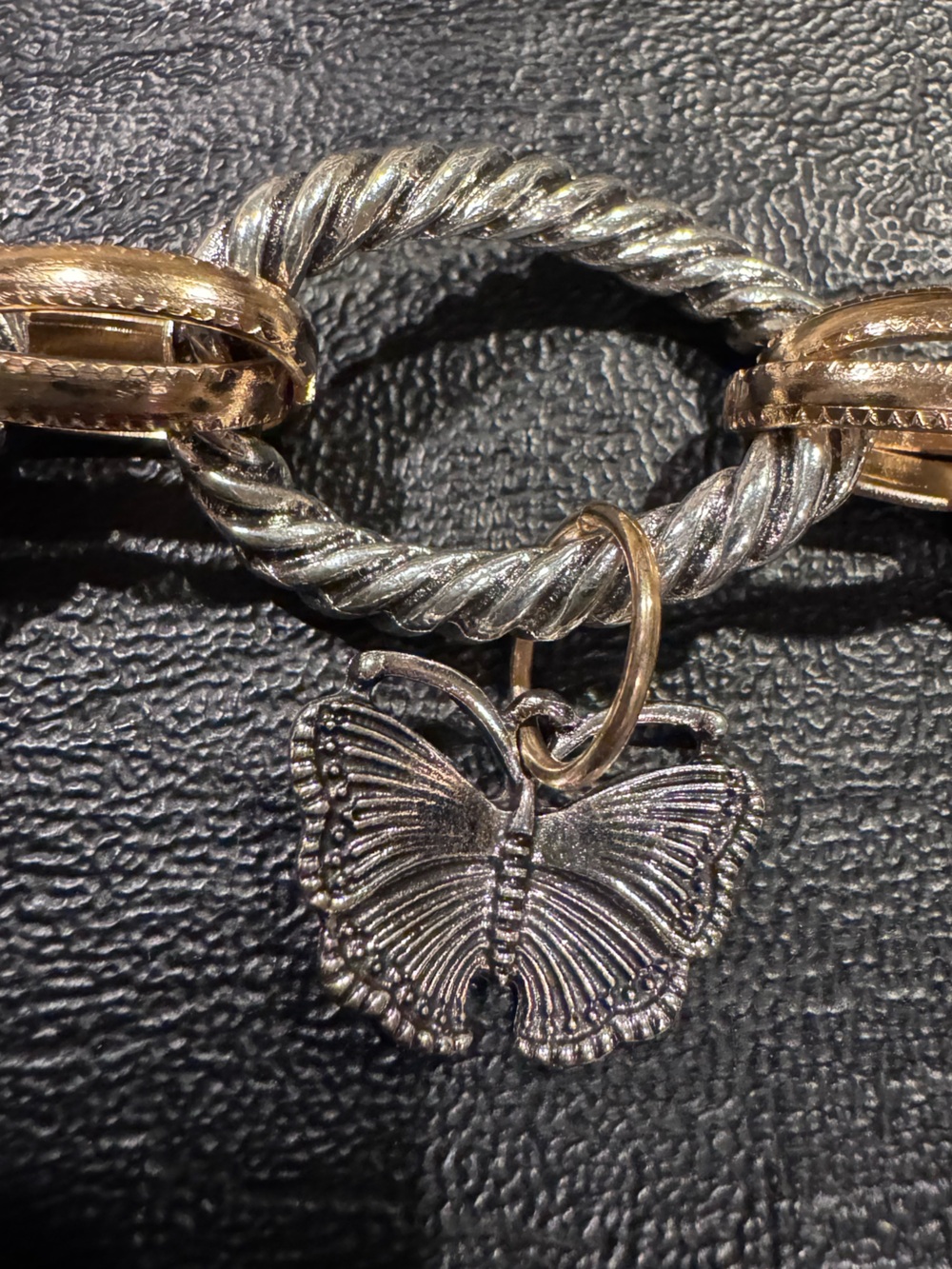 Charm Necklace Two-Tone Rope Link - Picture 14 of 16